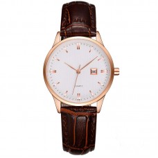 Faux leather watch